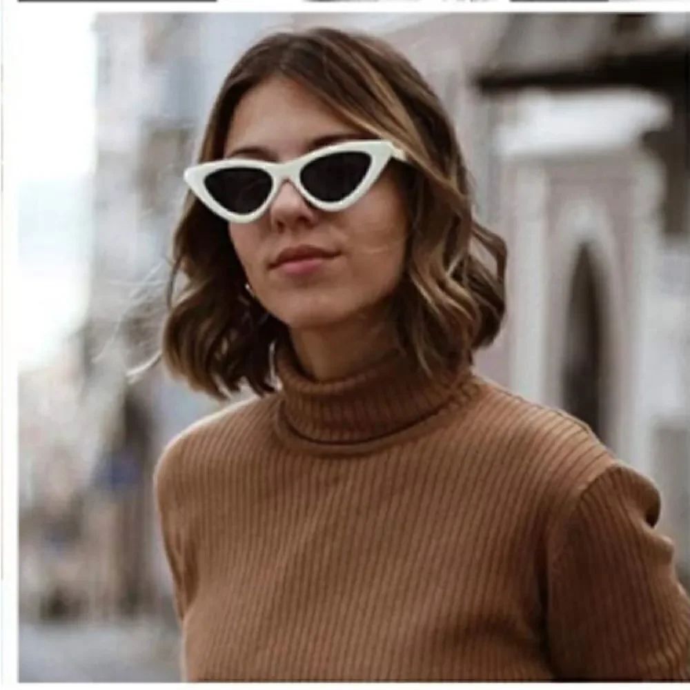 White Vintage Cat Eye sunglasses